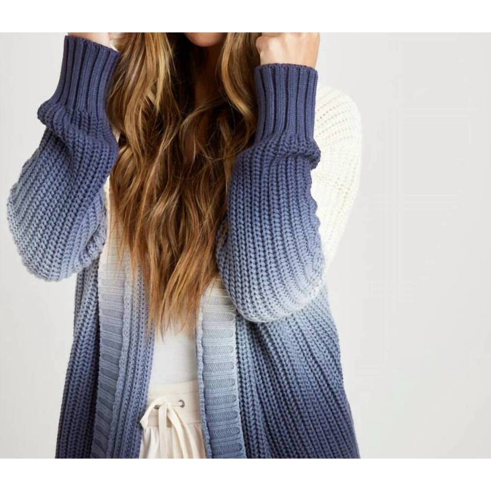 NEW SPLENDID hooded cardigan top in raya ombre - Picture 4 of 4